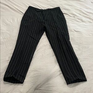 Saint Laurent Black Striped Men's Dress Pants